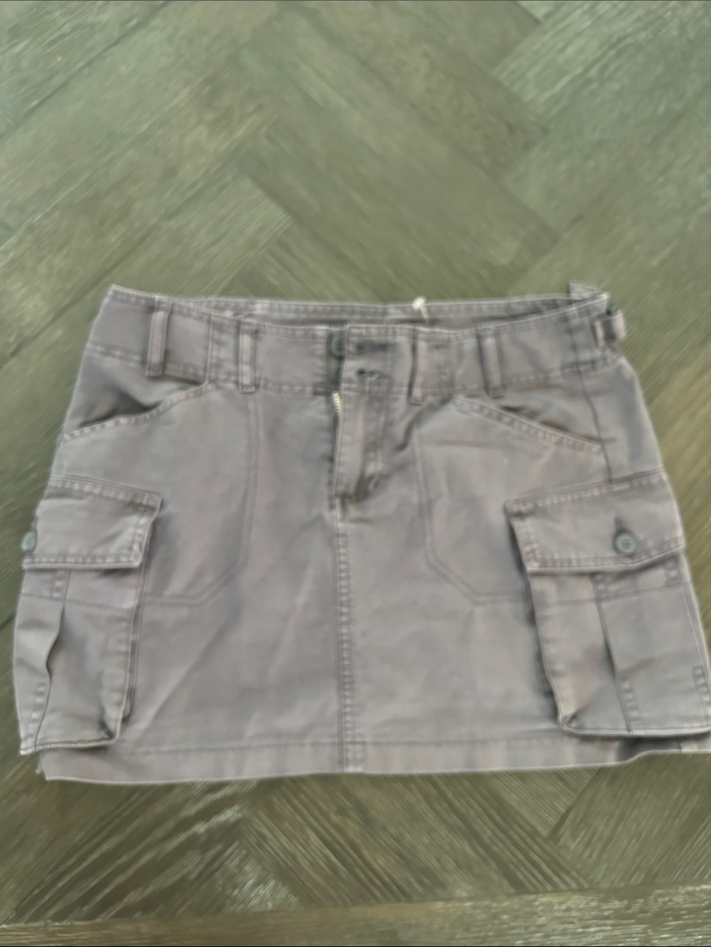 Brandy Melville Lavender-Gray Cargo Mini Skirt